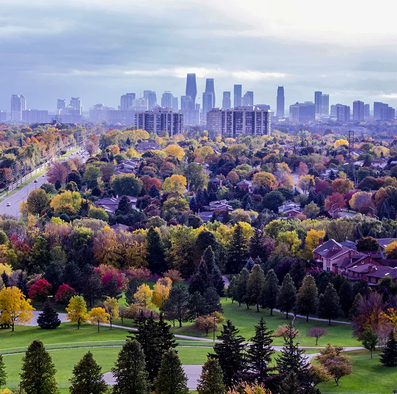 Mississauga, Ontario in the Fall.